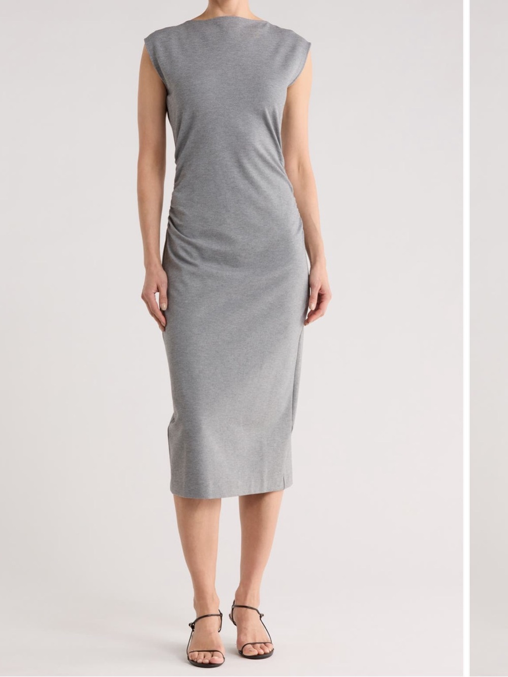 NORDSTROM RACK Ruched High Neck Ponte Dress